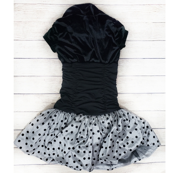 IZ Amy Byer Silver/Black Polka Dot Party D… - Picture 2 of 6